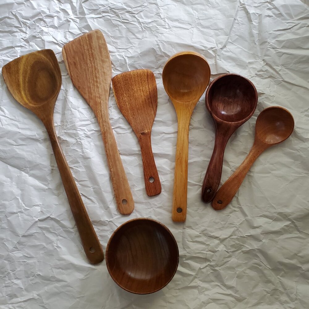 NWOT  Wooden kitchen cutlery（7pcs） - Picture 12 of 12